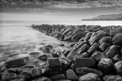Clavell's Pier, Kimmeridge (asp100-1158bw)