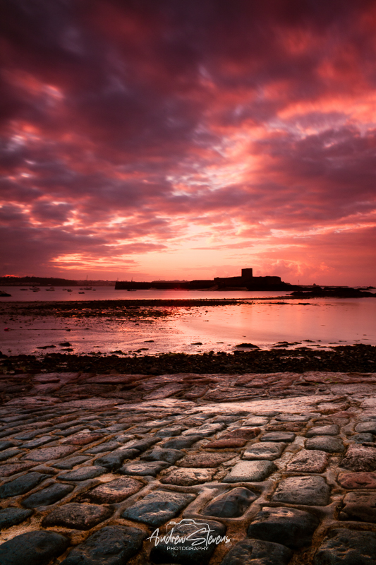 Stormy St Aubin's dawn (asp100-1829)